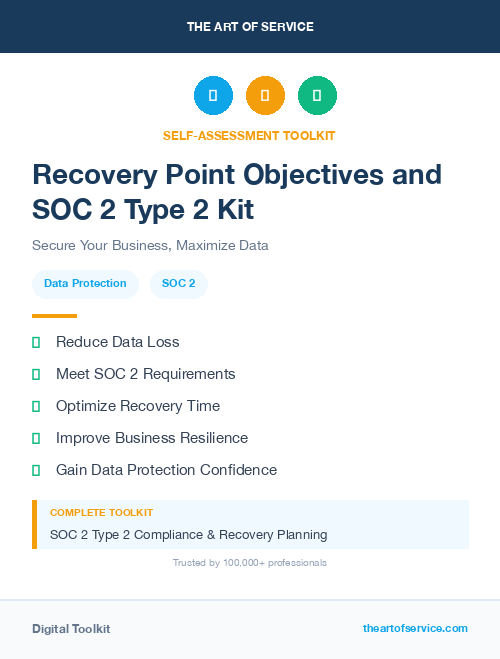 Recovery Point Objectives and SOC 2 Type 2 Kit