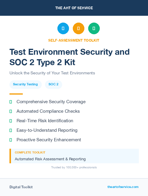 Test Environment Security and SOC 2 Type 2 Kit
