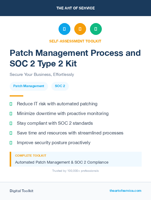 Patch Management Process and SOC 2 Type 2 Kit
