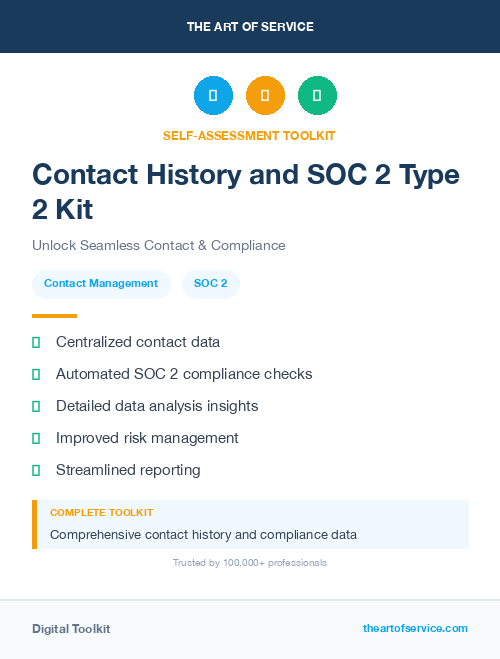 Contact History and SOC 2 Type 2 Kit