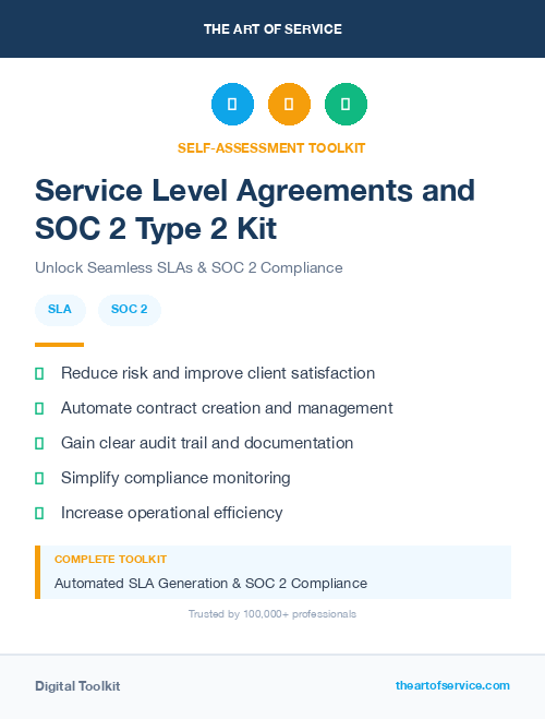 Service Level Agreements and SOC 2 Type 2 Kit