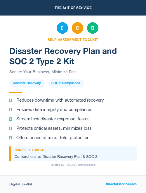 Disaster Recovery Plan and SOC 2 Type 2 Kit