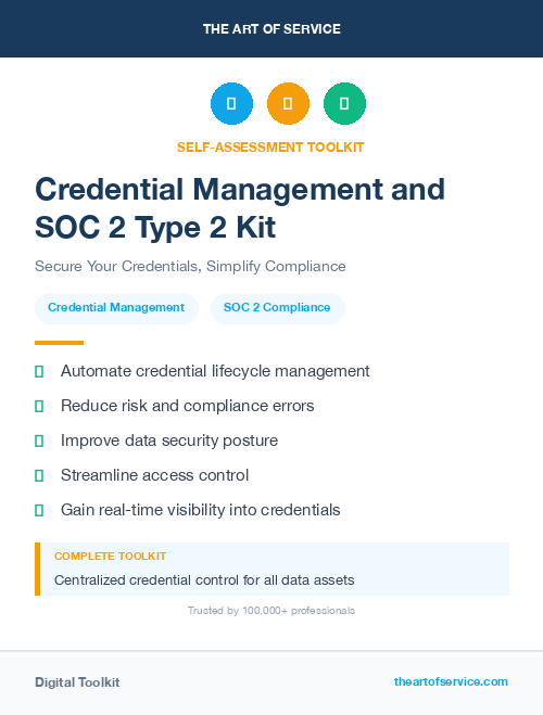Credential Management and SOC 2 Type 2 Kit