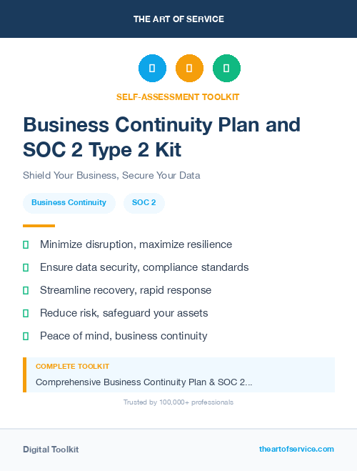Business Continuity Plan and SOC 2 Type 2 Kit