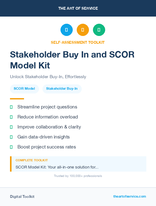 Stakeholder Buy In and SCOR Model Kit