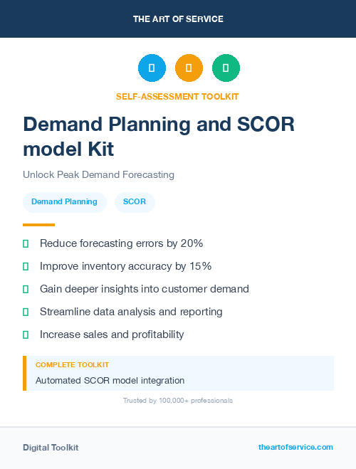 Demand Planning and SCOR model Kit