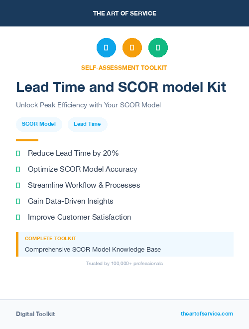 Lead Time and SCOR model Kit