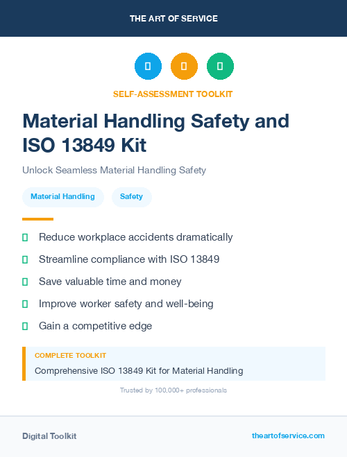Material Handling Safety and ISO 13849 Kit