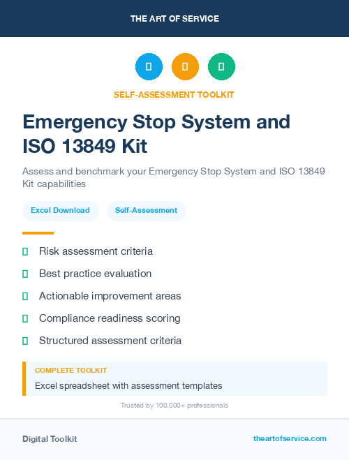 Emergency Stop System and ISO 13849 Kit