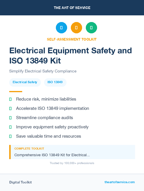 Electrical Equipment Safety and ISO 13849 Kit
