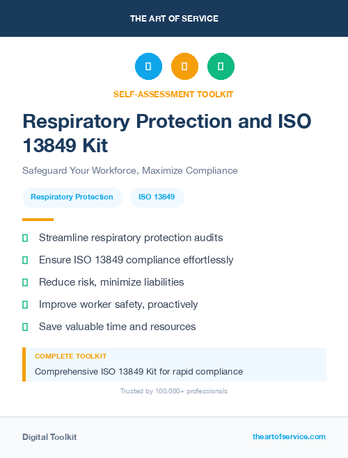 Respiratory Protection and ISO 13849 Kit