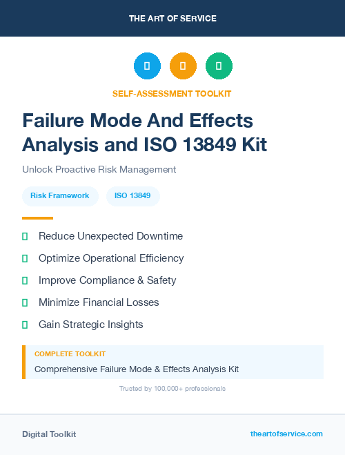 Failure Mode And Effects Analysis and ISO 13849 Kit