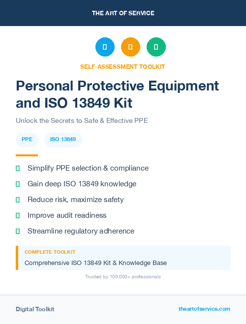 Personal Protective Equipment and ISO 13849 Kit