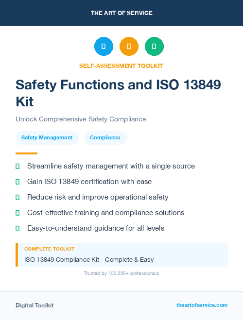 Safety Functions and ISO 13849 Kit