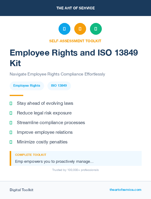 Employee Rights and ISO 13849 Kit