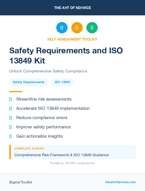 Safety Requirements and ISO 13849 Kit