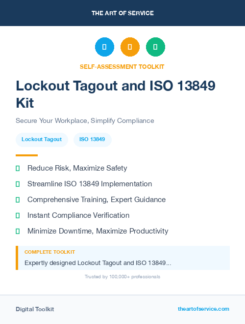 Lockout Tagout and ISO 13849 Kit