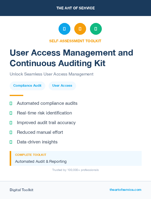 User Access Management and Continuous Auditing Kit