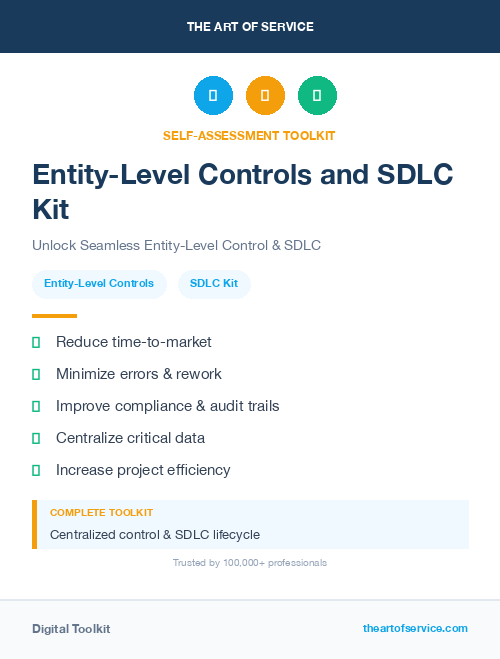 Entity-Level Controls and SDLC Kit