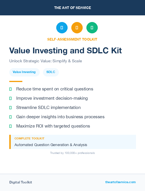 Value Investing and SDLC Kit