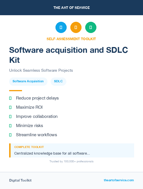 Software acquisition and SDLC Kit