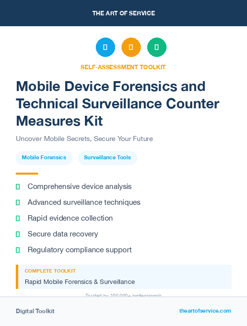 Mobile Device Forensics and Technical Surveillance Counter Measures Kit