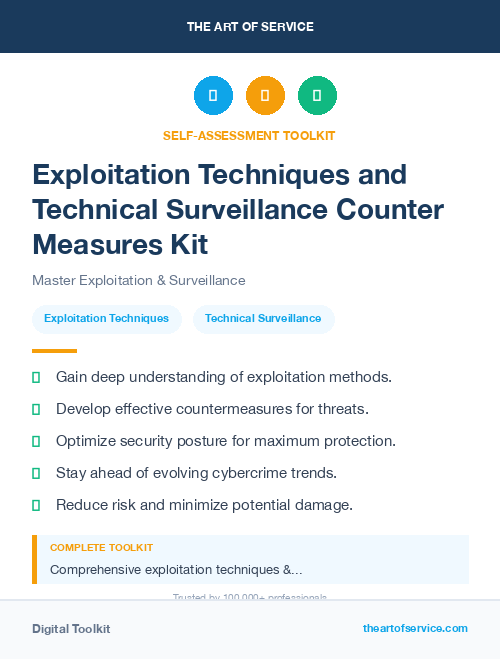 Exploitation Techniques and Technical Surveillance Counter Measures Kit