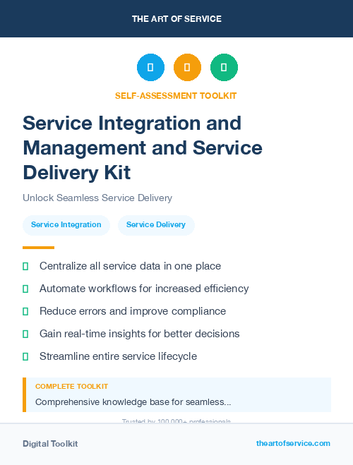 Service Integration and Management and Service Delivery Kit