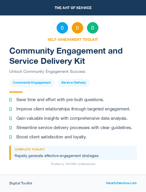 Community Engagement and Service Delivery Kit