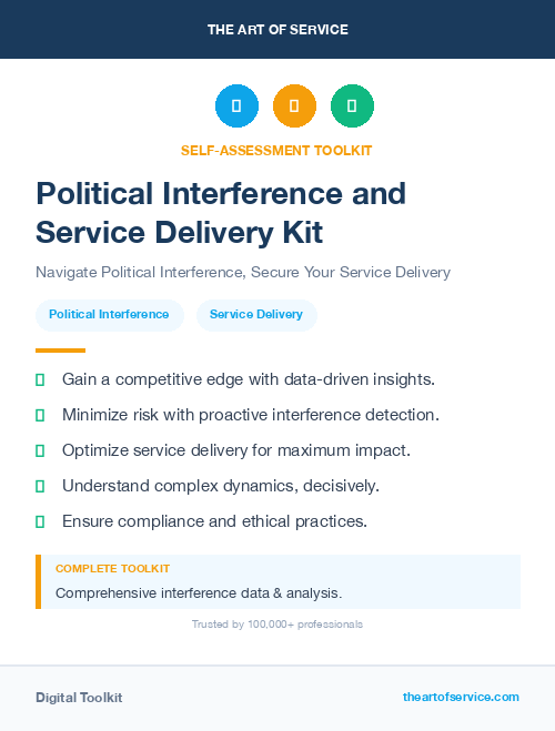 Political Interference and Service Delivery Kit