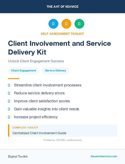 Client Involvement and Service Delivery Kit