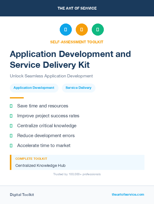 Application Development and Service Delivery Kit