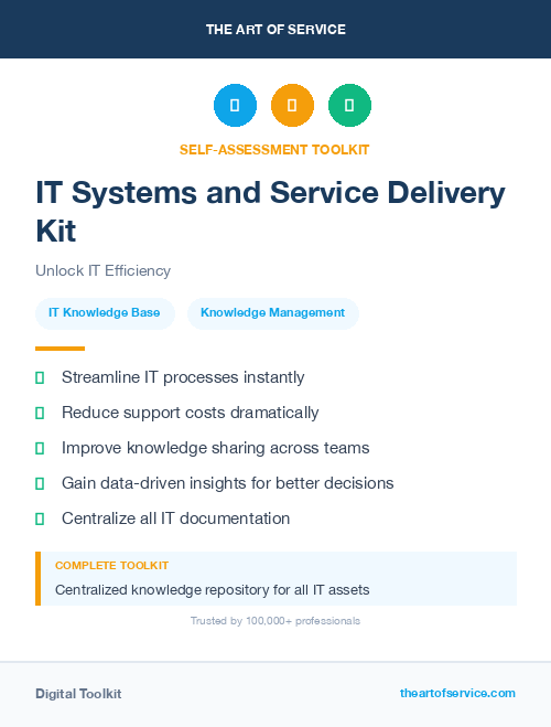 IT Systems and Service Delivery Kit