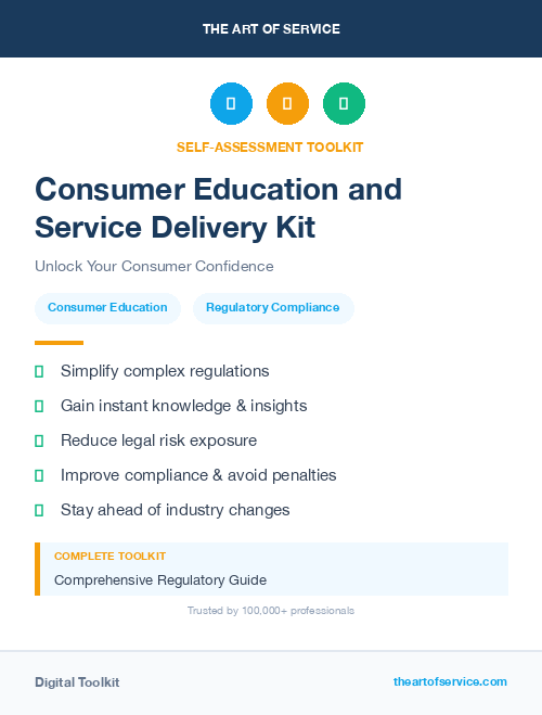 Consumer Education and Service Delivery Kit