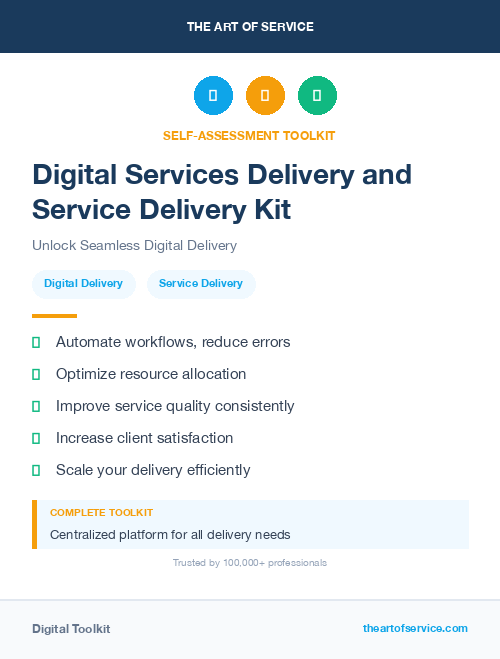 Digital Services Delivery and Service Delivery Kit