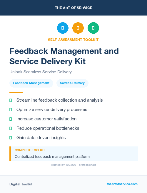 Feedback Management and Service Delivery Kit