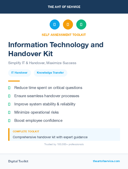 Information Technology and Handover Kit