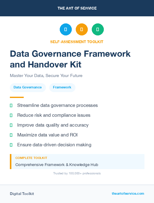 Data Governance Framework and Handover Kit