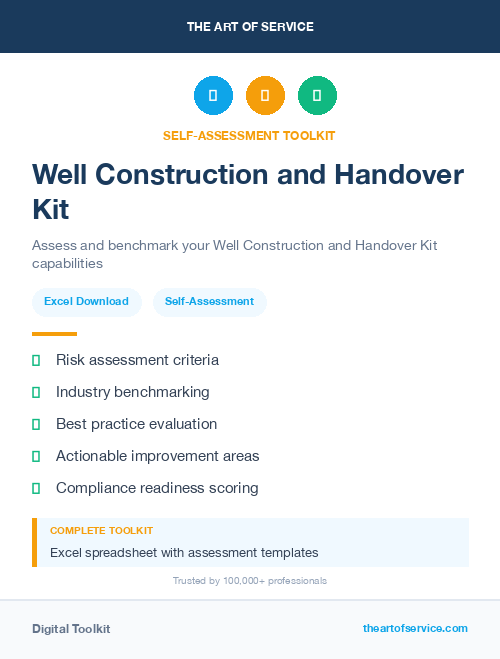 Well Construction and Handover Kit