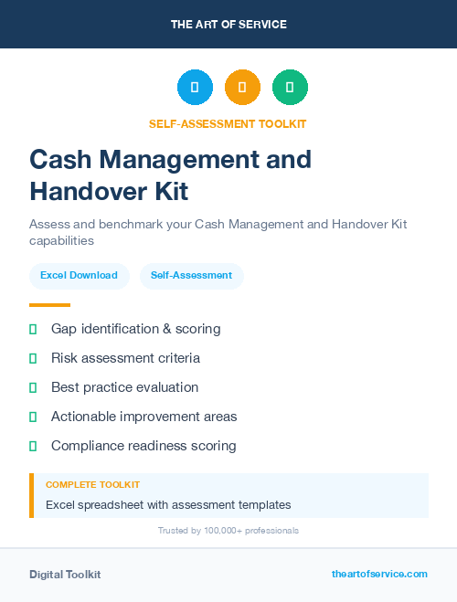 Cash Management and Handover Kit