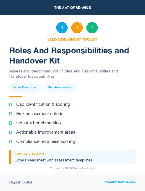 Roles And Responsibilities and Handover Kit