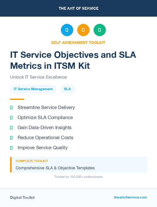 IT Service Objectives and SLA Metrics in ITSM Kit