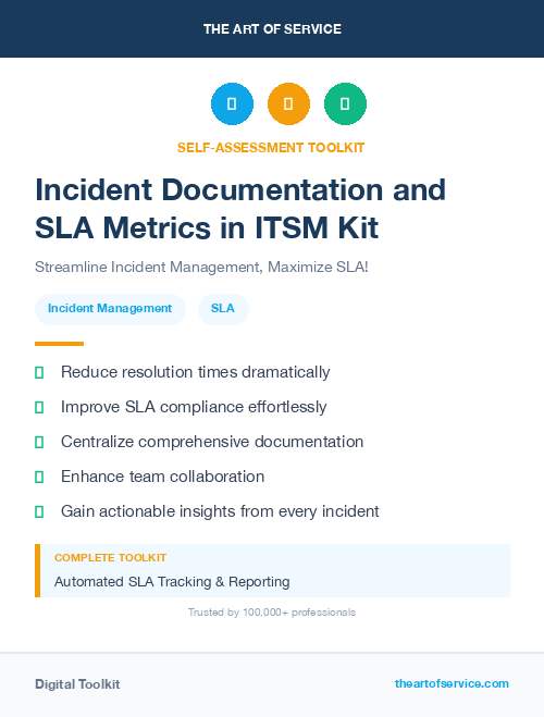 Incident Documentation and SLA Metrics in ITSM Kit