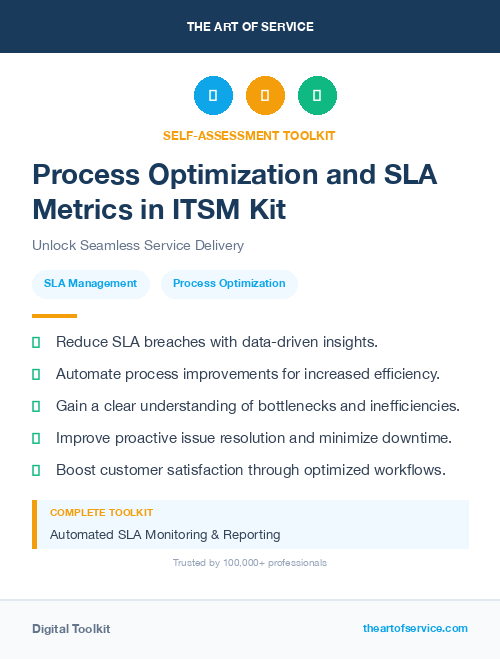 Process Optimization and SLA Metrics in ITSM Kit
