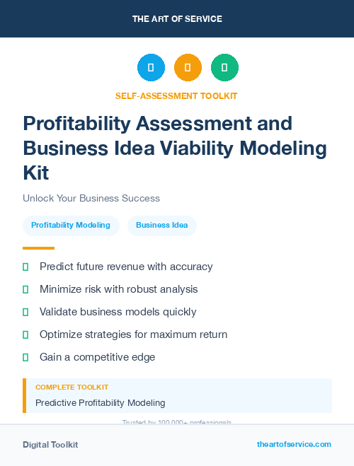 Profitability Assessment and Business Idea Viability Modeling Kit