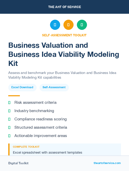 Business Valuation and Business Idea Viability Modeling Kit