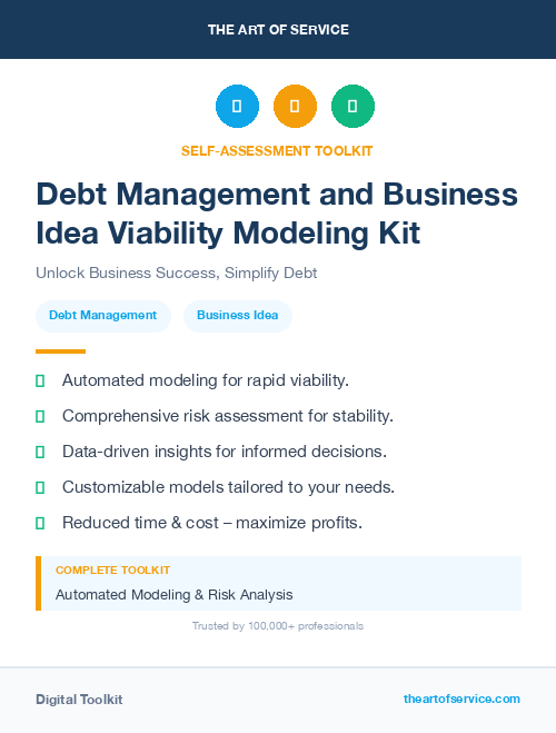 Debt Management and Business Idea Viability Modeling Kit