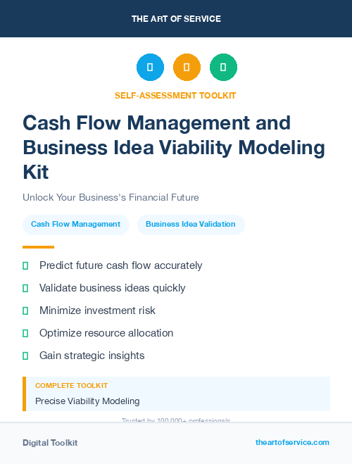 Cash Flow Management and Business Idea Viability Modeling Kit