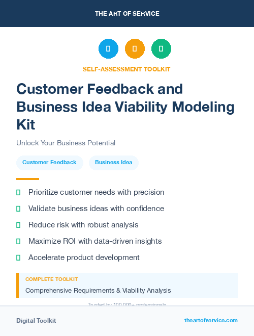 Customer Feedback and Business Idea Viability Modeling Kit