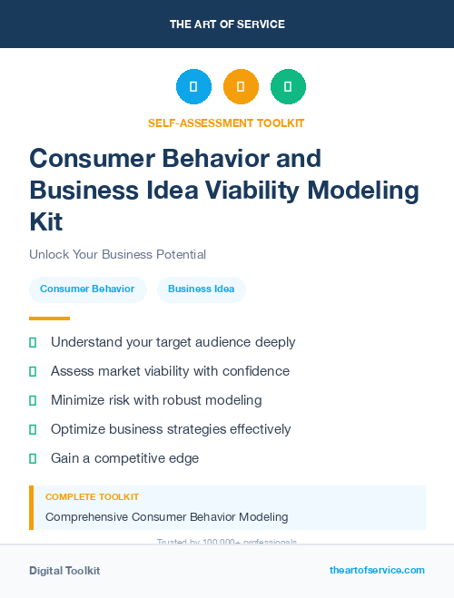 Consumer Behavior and Business Idea Viability Modeling Kit